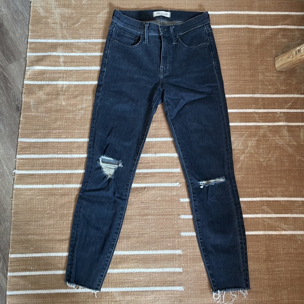 Madewell high-rise skinny jeans, cropped, like new